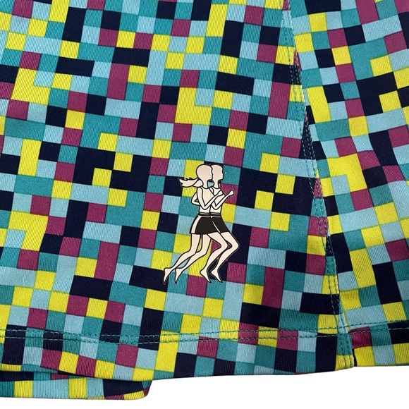 Runningskirts.com Blue Pixel Athletic Skirt Wide Waistband, Sz 2 - Picture 12 of 15